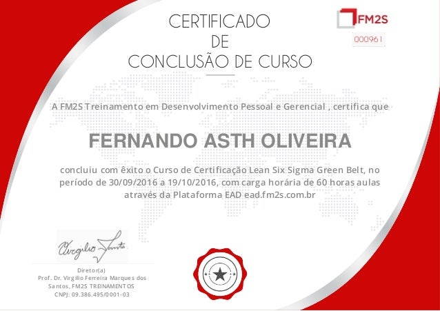 Green Belt Certificate Template