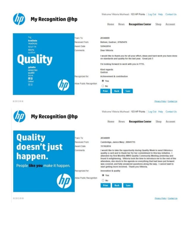HP Awards and Recognition