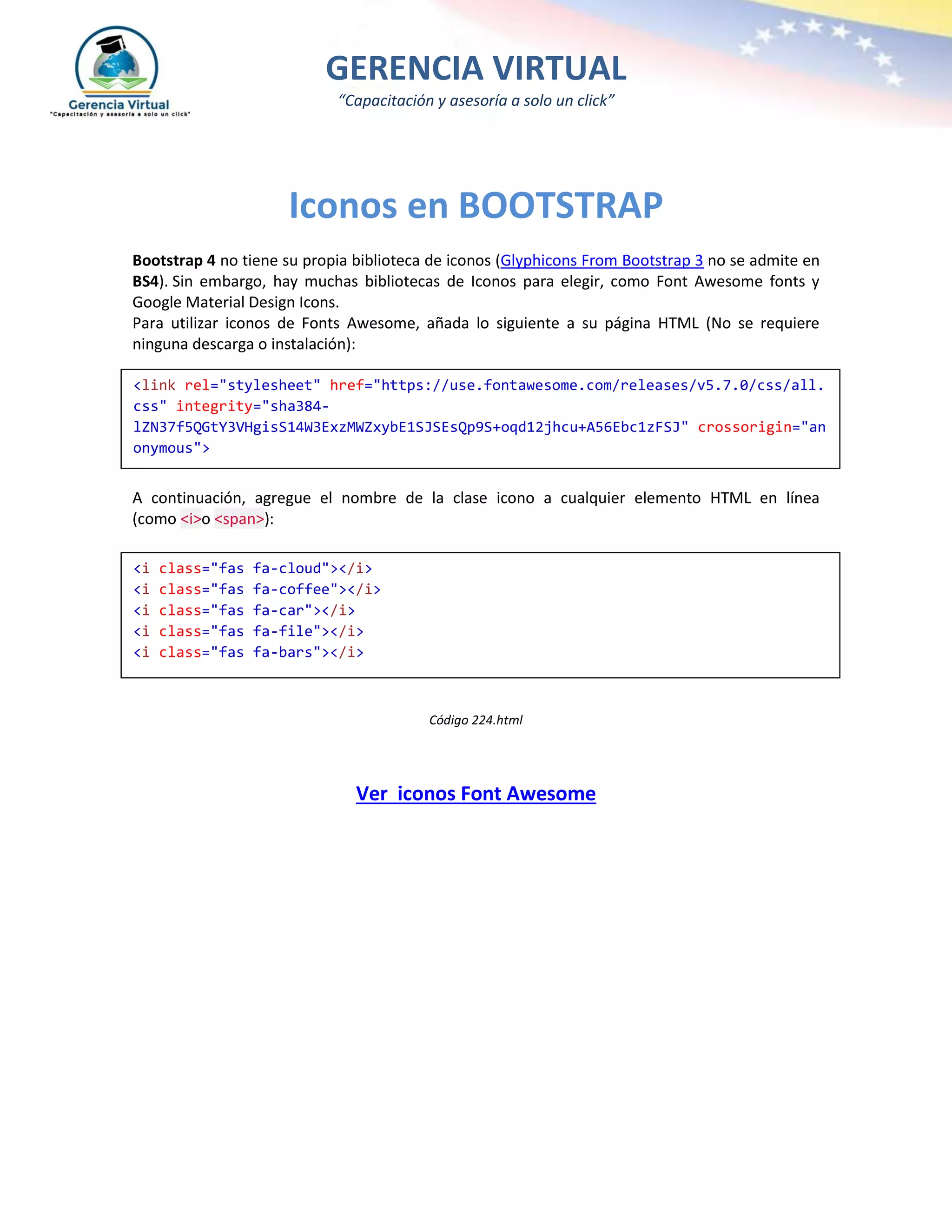 iconos en bootstrap | PDF