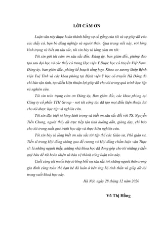 LỜI CẢM ƠN
Luận văn này được hoàn thành bằng sự cố gắng của tôi và sự giúp đỡ của
các thầy cô, bạn bè đồng nghiệp và người...
