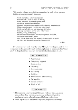 Motivational Interviewing Chart.pdf Motivational Interviewing 4th Edition PDF | PDF