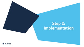 Step 2:
Implementation
 