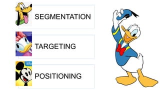 SEGMENTATION
TARGETING
POSITIONING
 