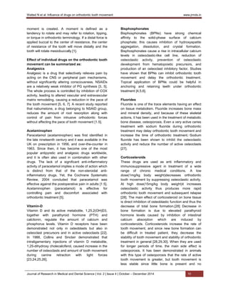 Influence of drugs on orthodontic tooth movement | PDF