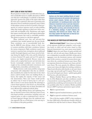 Risk Factors as Building Blocks for Portfolio Diversification | PDF