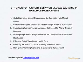 persuasive speech global warming