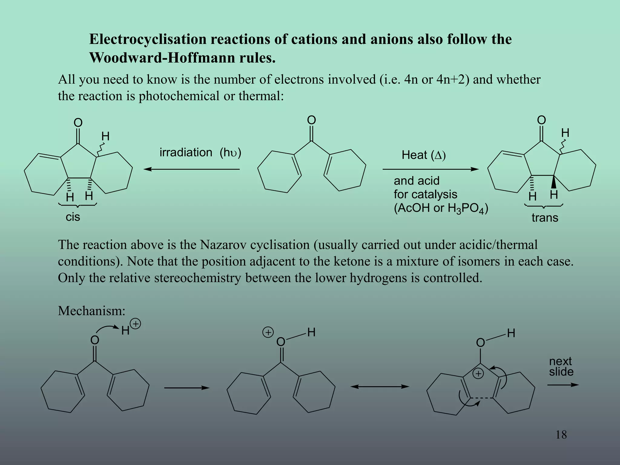 PERICYCLIC REACTION & WOODWARD HOFFMANN RULES, FMO THEORY | PPT