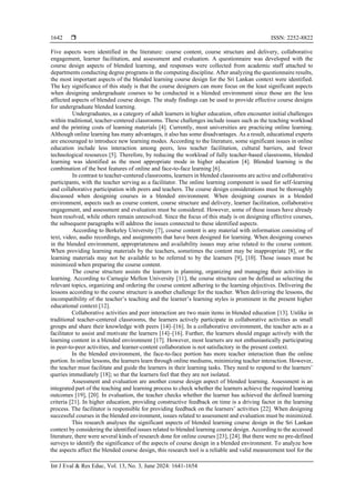 Course design aspects of blended learning in undergraduate education | PDF