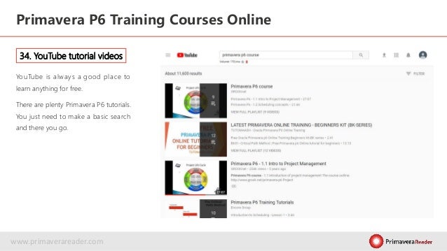 Primavera P6 Free Tutorial Primavera P6 Free Tutorial