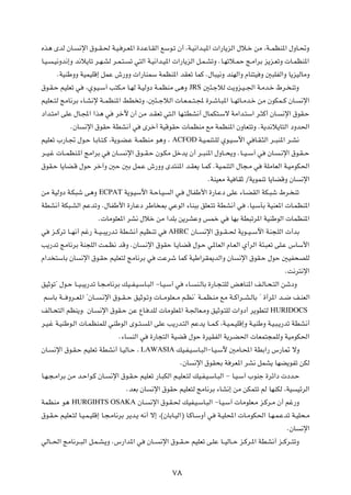 Ác¼ ÈbÃ ÊU?         ½ù« ‚u??I?( W?O? d?F*« …b?ŽU?IÃ« lÝu?ð Ê√ ¨W?O½«b?O*«  «—U¹eÃ« ‰ö?š sÄ ¨W??LEM*« ‰ËU?%Ë

U?O?   ?O½Ëb½≈Ë b½ö¹Uð d?N?AÃ d?L?²?      ð w²Ã« W?O½«b?O*«  «—U¹eÃ« q?L?AðË ÆU?Nðö?LŠ Z?Ä«dÐ e¹e?FðË  U?LEM*«

         ÆWOMÞËË WOLOKÁ≈ qLŽ ‘—ËË  «—UMLÝ WLEM*« bIFð ULÂ Æ‰U³O½Ë bMNÃ«Ë ÂUM²O Ë 5³KHÃ«Ë U¹eOÃUÄË

‚u?I?Š rOKFð w        ¨Íu?O?Ý¬ V²J?Ä U?NÃ W?OÃËœ W?LEMÄ v¼Ë             JRS       5¾?łöÃ X¹Ëe?O??'« W?Äb?š ◊d? MðË

rOKF??²Ã ZÄU½dÐ ¡U?A½ù W??LEM*« jD ðË ¨5¾??łöÃ«  U?F?L??²?: …d?ýU?³*« U??NðU?Äb?š sÄ ÊuJL??Â ÊU?                          ½ù«

œ«b?²Ä« vKŽ ‰U?:« «c¼ w          dšü Ê¬ sÄ b?IFð w²?Ã« UN?²DA½√ ‰ULJ²?Ýô WÄ«b?²Ý« d?¦Â√ ÊU?                     ½ù« ‚uI?Š

              ÆÊU     ½ù« ‚uIŠ WDA½√ w         Èdš√ WOÁuIŠ  ULEMÄ lÄ WLEM*« ÊËUF²ðË ÆW¹b½ö¹U²Ã« œËb(«

rOKFð »—U?& ‰u?Š U?ÐU?²?Â ¨W¹u?C?Ž W?LEMÄ u¼Ë ¨                ACFOD W?O?LM²?KÃ         Íu?O?Ýü« w U?I?¦Ã« d??³M*« d?A½

d??O?ž  U??LEM?*« ZÄ«dÐ w       ÊU??   ½ù« ‚u??I?Š Êu?JÄ qšb¹ Ê√ d??³M*« ‰ËU??×¹Ë ÆU??O??Ý¬ w             ÊU?   ?½ù« ‚u?I??Š

‚uI?Š U¹UC?Á ‰uŠ dš¬Ë 5Š 5Ð qL?Ž ‘—ËË Èb²M*« b?IF¹ U?LÂ ÆWO?LM²Ã« ‰U−?Ä w                                WKÄUFÃ« W?OÄuJ(«

                                                                                   ÆWMOFÄ WO UIŁ ØW¹uLMð U¹UCÁË ÊU        ½ù«

sÄ WOÃËœ W?J³ý v¼Ë         ECPAT       W¹u?OÝü« W?ŠU?O       Ã« w?   ‰UHÞ_« …—U?Žœ vKŽ ¡U?CIÃ« WJ?³ý ◊d? Mð

WDA½√ WJ³?AÃ« rŽbðË Æ‰UHÞ_« …—U?Žœ dÞU 0 wŽuÃ« ¡UM³Ð oKF?²ð WDA½√ w                               ¨UO?ÝPÐ WOMF*«  U?LEM*«

                           Æ UÄuKF*« dA½ ‰öš sÄ «bKÐ s¹dAŽË fLš w                           UNÐ WD³ðd*« WOMÞuÃ«  ULEM*«

w      e??Âdð U??N½√ rž— W??O??³¹—b?ð WDA½√ rOE?Mð w         AHRC          ÊU??   ½ù« ‚u??I??( W¹u??O??Ýü« WM−?KÃ«  √bÐ

V¹—bð ZÄU½dÐ WM−KÃ« XL?E½ bÁË ÆÊU              ?½ù« ‚uIŠ U?¹UCÁ ‰u?Š w*UFÃ« ÂU?FÃ« Í√dÃ« W¾?³Fð vK?Ž ”UÝ_«

Â«b ²ÝUÐ ÊU         ½ù« ‚u?IŠ rOKF²Ã ZÄU½dÐ w             XŽdý ULÂ WOÞ«dI1bÃ«Ë ÊU              ½ù« ‚uI?Š ‰uŠ 5OH×BKÃ

                                                                                                                  ÆX½d²½ù«

oOŁuð¢ ‰u?Š U??O?³¹—bð U?−?ÄU½dÐ pO??H?O?ÝU?³Ã« ≠U?O?Ý¬ w            ¡U?     M?ÃUÐ …—U?−?²KÃ i¼UM*« n?ÃU?×?²Ã« sýœË

 rÝUÐ W??? Ëd??F*« ¢ÊU??    ?½ù« ‚u??I??Š oOŁu?ðË  U??ÄuKF??Ä r?E½¢ W??LE?MÄ lÄ W??Â«d??A?ÃUÐ ¢ …√d*« b??{ n?MFÃ«

nÃU?×²Ã« rEM¹ËÆ ÊU?        ½ù« ‚uI?Š sŽ ŸU? bKÃ  UÄuKF*« W?'UF?ÄË oOŁu?²KÃ  «Ëœ√ d¹uD²Ã                    HURIDOCS
d?O?ž W?OMÞu?Ã«  U?LEMLKÃ wMÞuÃ« Èu??²?            *« vKŽ V¹—b?²Ã« rŽb¹ U??L?Â ¨W?O?L?OKÁ≈Ë W?OMÞË W?O?³?¹—bð WDA½√

                                   Æ¡U    MÃ« w     …—U−²Ã« WOCÁ ‰uŠ …dOIHÃ« W¹dC(«  UFL²−LKÃË WOÄuJ(«

ÊU?    ½ù« ‚u?I?Š rOKFð WDA½√ U?OÃU?Š ¨       LAWASIA pO?H?O?ÝU?³Ã«≠U?O?Ýü                 5ÄU?;« WDÐ«— ”—U9 ôË

                                                                  ÆÊU       ½ù« ‚uI×Ð W dF*« dA½ qLA¹ UNC¹uHð sJÃ

U?N?−?Ä«dÐ sÄ b?Š«u?Â ÊU?      ½ù« ‚u?I?Š rOKFð —U?³JÃ« r?OKF?²Ã pO?H?O?ÝU?³Ã« ≠ U?O?Ý¬ »uMł …dz«œ  œb?Š

                                         ÆbFÐ ÊU     ½ù« ‚uIŠ rOKF²Ã ZÄU½dÐ ¡UA½≈ sÄ sJL²ð rÃ UNMJÃ ¨WO                  OzdÃ«

WLEMÄ u¼       HURGIHTS OSAKA                ÊU?    ½ù« ‚u?I?( pOH?O?ÝU?³Ã« ≠U?O?Ý¬  UÄuKF?Ä e?Âd?Ä Ê√ rž—Ë

‚u?I?Š rOKF?²Ã U?O?L?OKÁ≈ U?−?ÄU½dÐ d¹b?¹ t½√ ô≈ ¨©ÊUÐU?OÃ«® U?ÂU?ÝË√ w                W?OK;«  U?ÄuJ(« U?N?L?Žbð W?OK×?Ä

                                                                                                                   ÆÊU    ½ù«

wÃU??(« ZÄU½d??³Ã« q?L?A?¹Ë Æ”—«b*« w              ÊU??   ½ù« ‚u??I??Š rOKFð v?KŽ U??OÃU??Š e?Âd?*« WDA½√ e??Âd??²ðË




                                                               ∑∏
 