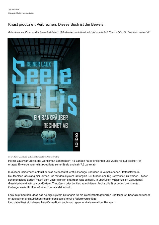Knast Produziert Verbrechen Dieses Buch Ist Der Beweis