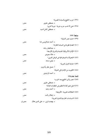 åW|dB*« WÝU} Ã«Ë Z}K)« »dŠò ©≥∑®
 —d×Ä                    ÈuKŽ vHDBÄ Æœ
                              åÈdš√ W}ÐdŽ ≠W}ÐdŽ »dŠ VAMð ô v²Šò ©≥∏®
 —d×Ä               b} Ã« qÄUÂ vHDBÄ Æœ

                                                               ±ππ≥ ∫ÎUFÐUÝ
                                                 åW}ÃËbÃ« dBÄ œËbŠò ©≥π®
 —d×Ä              U²ý f}½uÃ«b³Ž bLŠ√ Æœ
                                      åW½—UI*« WÝU} Ã« v W|dE½ U|UCÁò ©¥∞®
                        œUý— —UHGÃ«b³Ž Æœ
                             åjÝË_« ‚dAÃ«Ë …b|b'« W}J|dÄ_« …—«œù«ò ©¥±®
 —d×Ä                     ÈœuFÝ WÃU¼ Æœ
                              åvÐdFÃ« sÞuÃ« v W}Þ«dIL|bÃ«  ôu×²Ã«ò ©¥≤®
 —d×Ä                      bF Ä s}H}½ Æœ
                                                 åW}ÐdFÃ« ‰ËbÃ« WFÄUłò ©¥≥®
                     ÊËdš¬Ë dDÄ q}Lł Æ√
                                        åWÃËbÃ« vÃ≈ …—UÄù« sÄ X|uJÃ«ò ©¥¥®
 —d×Ä                   Èb}ýdÃ« bLŠ√ Æœ
                                                            ±ππ¥ ÂUŽ ∫ÎUMÄUŁ
                                        å»d(« bFÐ Z}K)« sÄ√Ë dBÄò ©¥µ®
 —d×Ä                    ÈuKŽ vHDBÄ Æœ
                            åWÄUFÃ«  ULEM*« v r}EM²Ã« …¡UHÂ r}Ið q}Ãœò©¥∂®
 —d×Ä                      b}ý— bLŠ√ Æœ
                                          åW}I|d _« ≠W}ÐdFÃ«  UÁöFÃ«ò ©¥∑®
 —d×Ä                      X √— ‰öł≈ Æœ
                                    åW}ÐdFÃ« ‰ËbKÃ W}ł—U)«  UÝU} Ã«ò ©¥∏®
Ê«—d×Ä   ‰ö¼ s|bÃ« vKŽ Æœ ≠v½dÁ X−NÐ Æœ


                              ≥¥∏




                              329
 