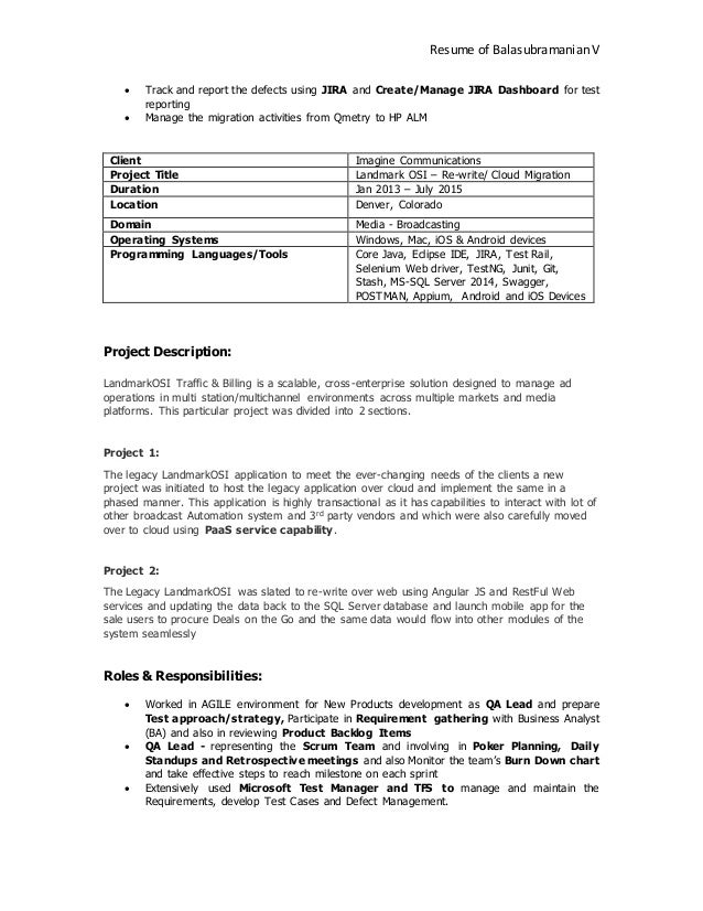 Web Services Automation Testing Using Java Resume Web Services Automation Testing Using Java Resume