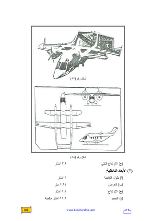 ‫ﺸﻜل ﺭﻗﻡ )٧٥(‬




                           ‫ﺸﻜل ﺭﻗﻡ )٨٥(‬

             ‫٩,٣ ﺃﻤﺘﺎﺭ‬                         ‫)ﺝ( ﺍﻻﺭﺘﻔﺎﻉ ﺍﻟﻜﻠﻲ‬
                                                  ‫)٢( اﻷﺑﻌﺎد اﻟﺪاﺥﻠﻴﺔ:‬
               ‫٦ ﺃﻤﺘﺎﺭ‬                           ‫)ﺃ( ﻁﻭل ﺍﻟﻜﺎﺒﻴﻨﺔ‬
             ‫٤٦,١ ﻤﺘﺭ‬                               ‫)ﺏ( ﺍﻟﻌﺭﺽ‬
             ‫٥,١ ﺃﻤﺘﺎﺭ‬                              ‫)ﺝ( ﺍﻻﺭﺘﻔﺎﻉ‬
      ‫٢,١١ ﺃﻤﺘﺎﺭ ﻤﻜﻌﺒﺔ‬                                 ‫)ﺩ( ﺍﻟﺤﺠﻡ‬


‫101‬                      ‫‪www.kotobarabia.com‬‬
 