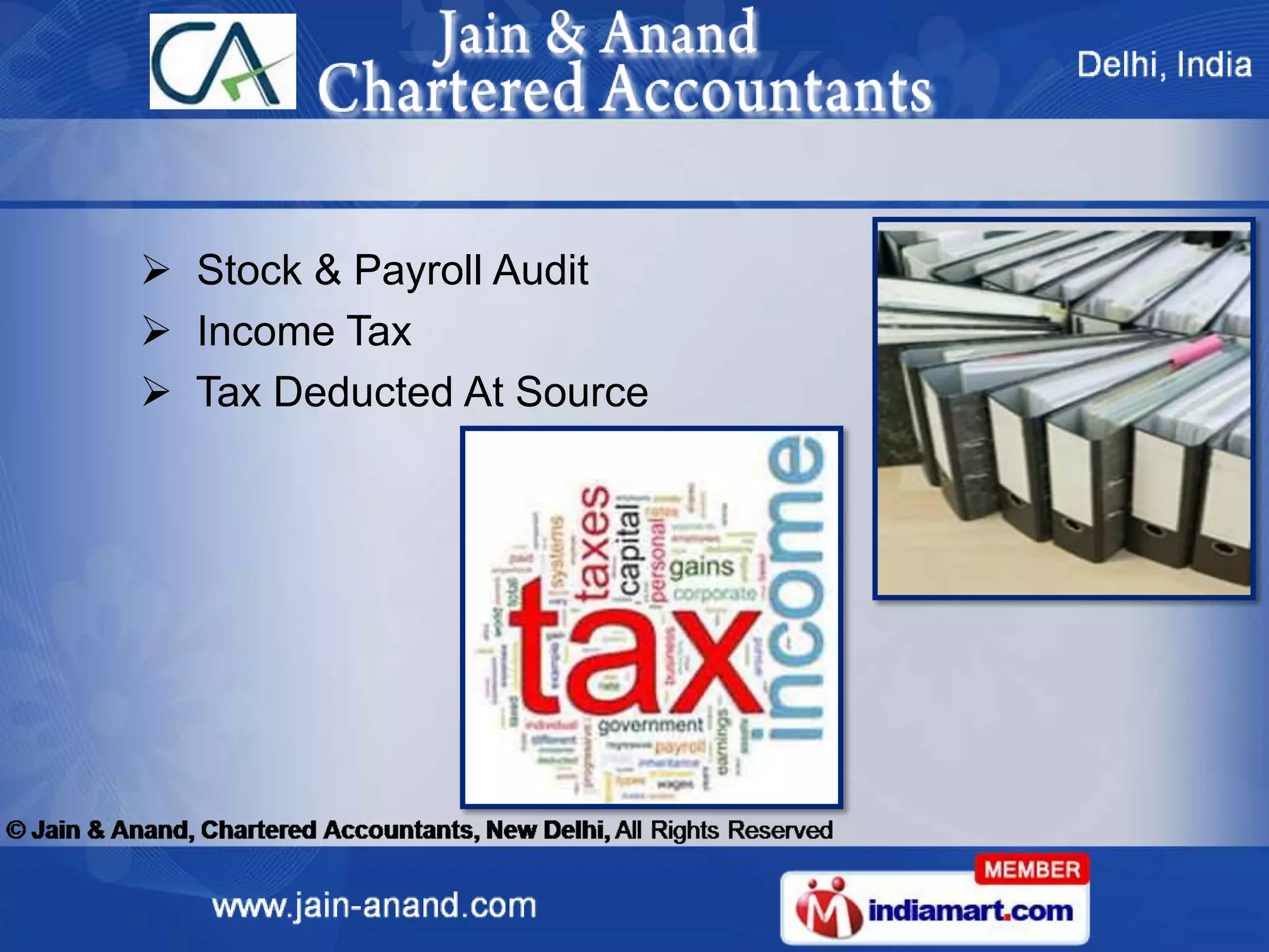 Jain & Anand, Chartered Accountants Delhi India | PPSX