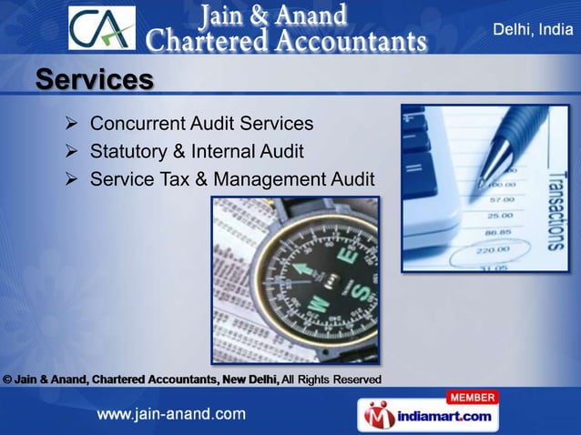 Jain & Anand, Chartered Accountants Delhi India | PPSX