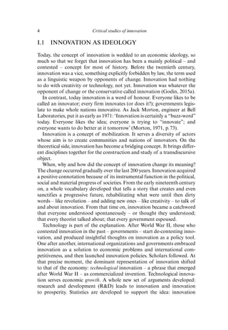 Critical Studies Of Innovation Alternative Approaches To The ...