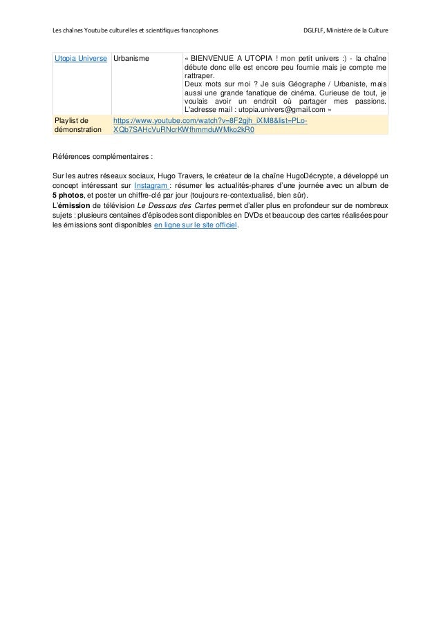 350 Chaines Youtube Culturelles Et Scientifiques