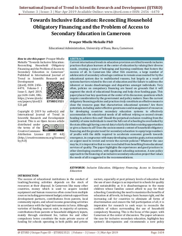 3 Education Issues That Will Have To Be Reconciled After >> Towards Inclusive Education Reconciling Household Obligatory Financin 3 Education Issues That Will Have To Be Reconciled After >> Towards Inclusive Education Reconciling Household Obligatory Financin