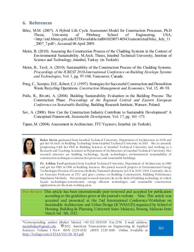 Dissertation environmental impact assessment