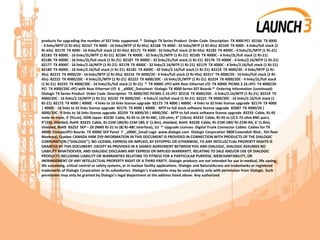 products for upgrading the number of SS7 links supported. ® Dialogic TX Series Product Order Code Description TX 4000 PCI 82166 TX 4000
- 4 links/MTP (2 RJ-45s) 82167 TX 4000 - 16 links/MTP (2 RJ-45s) 82168 TX 4000 - 32 links/MTP (2 RJ-45s) 82169 TX 4000 - 4 links/full stack (2
RJ-45s) 82170 TX 4000 - 16 links/full stack (2 RJ-45s) 82171 TX 4000 - 32 links/full stack (2 RJ-45s) 82182 TX 4000C - 4 links/2L/MTP (1 RJ-21)
82183 TX 4000C - 16 links/2L/MTP (1 RJ-21) 82184 TX 4000C - 32 links/2L/MTP (1 RJ-21) 82185 TX 4000C - 4 links/2L/full stack (1 RJ-21)
82186 TX 4000C - 16 links/2L/full stack (1 RJ-21) 82187 TX 4000C - 32 links/2L/full stack (1 RJ-21) 82176 TX 4000C - 4 links/2.16/MTP (1 RJ-21)
82177 TX 4000C - 16 links/2.16/MTP (1 RJ-21) 82178 TX 4000C - 32 links/2.16/MTP (1 RJ-21) 82179 TX 4000C - 4 links/2.16/full stack (1 RJ-21)
82180 TX 4000C - 16 links/2.16/full stack (1 RJ-21) 82181 TX 4000C - 32 links/2.16/full stack (1 RJ-21) 82214 TX 4000/20 - 4 links/MTP (2 RJ-
45s) 82215 TX 4000/20 - 16 links/MTP (2 RJ-45s) 82216 TX 4000/20 - 4 links/full stack (2 RJ-45s) 82217 TX 4000/20 - 16 links/full stack (2 RJ-
45s) 82222 TX 4000/20C - 4 links/2L/MTP (1 RJ-21) 82223 TX 4000/20C - 16 links/2L/MTP (1 RJ-21) 82224 TX 4000/20C - 4 links/2L/full stack
(1 RJ-21) 82225 TX 4000/20C - 16 links/2L/full stack (1 RJ-21) ® TX 4000C cPCI with Rear Ethernet I/O TX 4000C PICMG 2.16 cPCI TX 4000/20
PCI TX 4000/20C cPCI with Rear Ethernet I/O 6 _x000C_Datasheet Dialogic TX 4000 Series SS7 Boards ® Ordering Information (continued)
Dialogic TX Series Product Order Code Description TX 4000/20C PICMG 2.16 cPCI 82218 TX 4000/20C - 4 links/2.16/MTP (1 RJ-21) 82219 TX
4000/20C - 16 links/2.16/MTP (1 RJ-21) 82220 TX 4000/20C - 4 links/2.16/full stack (1 RJ-21) 82221 TX 4000/20C - 16 links/2.16/full stack (1
RJ-21) 82172 TX 4000 | 4000C - 4 links to 16 links license upgrade 82173 TX 4000 | 4000C - 4 links to 32 links license upgrade 82174 TX 4000
| 4000C - 16 links to 32 links license upgrade 82175 TX 4000 | 4000C - MTP to full stack software license upgrade 82087 TX 4000/20 |
4000/20C - 4 links to 16 links license upgrade 82259 TX 4000/20 | 4000/20C - MTP to full stack software license upgrade 83233 Cable, RJ-45
male-to-male, 3' (91cm), ISDN Japan 83230 Cable, RJ-45 to 2X RJ-48C, 120-ohm, 4" (10cm) 83232 Cable, RJ-45 to (2) E-75-ohm BNC pairs,
9"(23), shielded, RoHS 83225 Cable, RJ-21M-180/RJ-21M-180, 6' (1.8m), shielded, RoHS 83228 Cable, RJ-21M-180/ RJ-21M-RA, 6' (1.8m),
shielded, RoHS 83252 SEP – 2X (NMS RJ-21 to (8) RJ-48C interface), 1U ® Upgrade Licenses Digital Trunk Connector Cables Cables for TX
4000C CompactPCI Boards TX 4000C SEP Panel 7 _x000C_Small Logo www.dialogic.com Dialogic Corporation 9800 Cavendish Blvd., 5th floor
Montreal, Quebec CANADA H4M 2V9 INFORMATION IN THIS DOCUMENT IS PROVIDED IN CONNECTION WITH PRODUCTS OF THE DIALOGIC
CORPORATION (“DIALOGIC”). NO LICENSE, EXPRESS OR IMPLIED, BY ESTOPPEL OR OTHERWISE, TO ANY INTELLECTUAL PROPERTY RIGHTS IS
GRANTED BY THIS DOCUMENT. EXCEPT AS PROVIDED IN A SIGNED AGREEMENT BETWEEN YOU AND DIALOGIC, DIALOGIC ASSUMES NO
LIABILITY WHATSOEVER, AND DIALOGIC DISCLAIMS ANY EXPRESS OR IMPLIED WARRANTY, RELATING TO SALE AND/OR USE OF DIALOGIC
PRODUCTS INCLUDING LIABILITY OR WARRANTIES RELATING TO FITNESS FOR A PARTICULAR PURPOSE, MERCHANTABILITY, OR
INFRINGEMENT OF ANY INTELLECTUAL PROPERTY RIGHT OF A THIRD PARTY. Dialogic products are not intended for use in medical, life saving,
life sustaining, critical control or safety systems, or in nuclear facility applications. Dialogic and NaturalAccess are trademarks or registered
trademarks of Dialogic Corporation or its subsidiaries. Dialogic’s trademarks may be used publicly only with permission from Dialogic. Such
permission may only be granted by Dialogic’s legal department at the address listed above. Any authorized
 