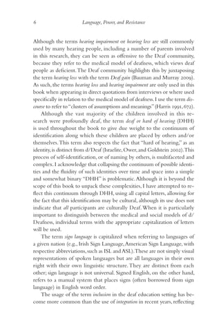 Language Power And Resistance Mainstreaming Deaf Education Elizabeth S ...