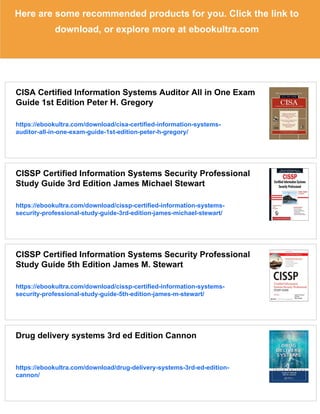 CISA certified information systems auditor study guide 3rd ed Edition ...
