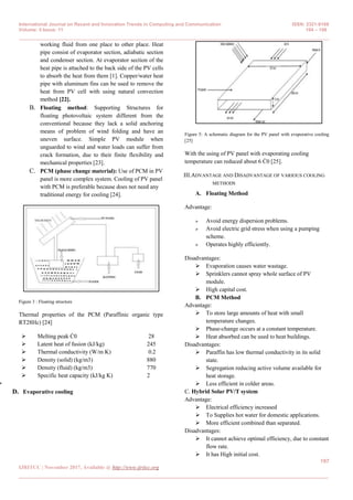Performance Improvement of Solar PV Cells using Various Cooling Methods ...