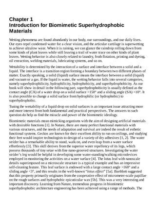 Surfaces And Interfaces Of Biomimetic Superhydrophobic Materials Guo | PDF
