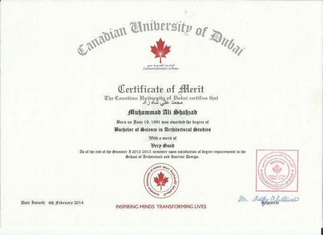 certificate of merit design