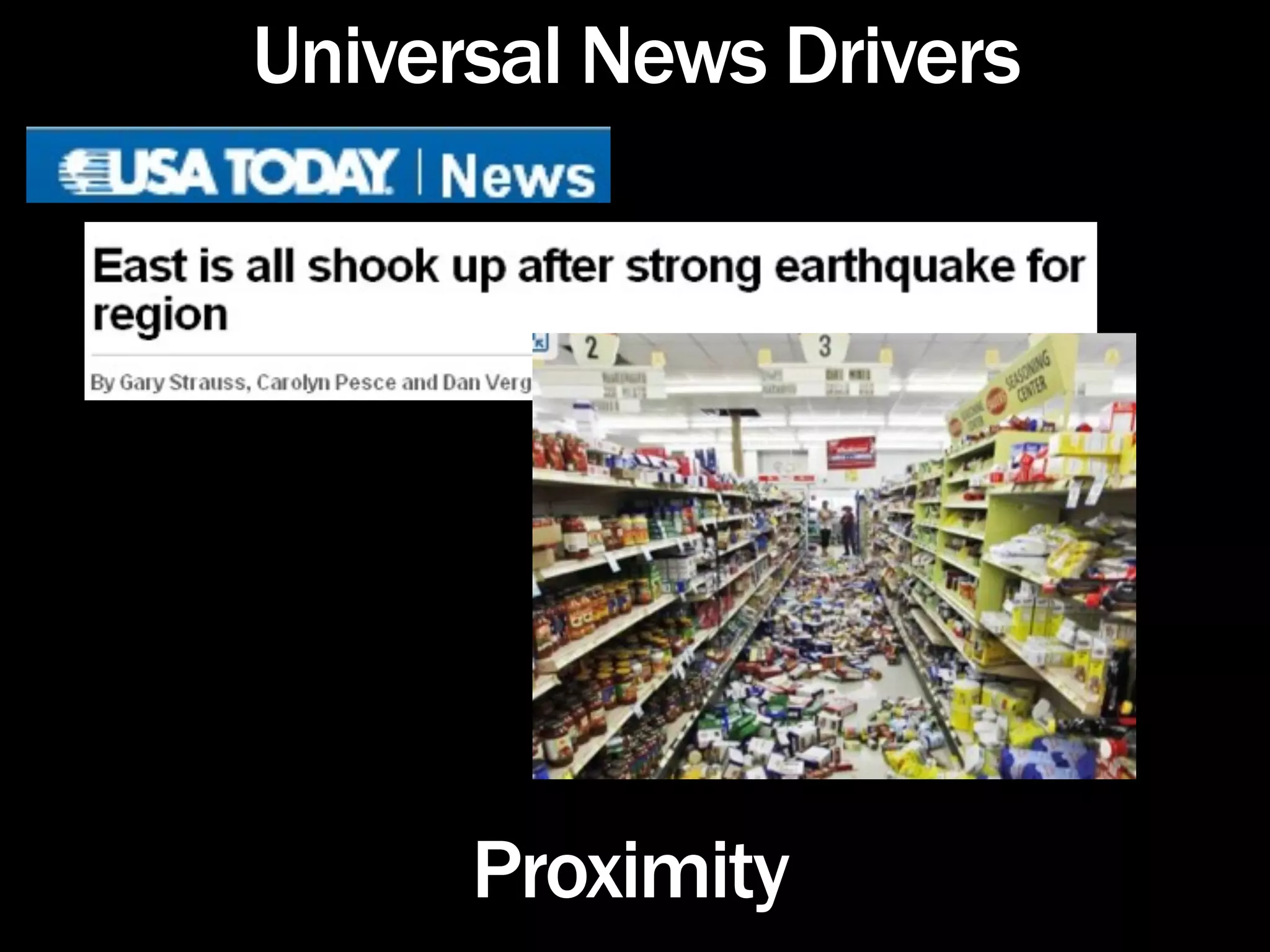 Universal News Drivers




      Proximity
 