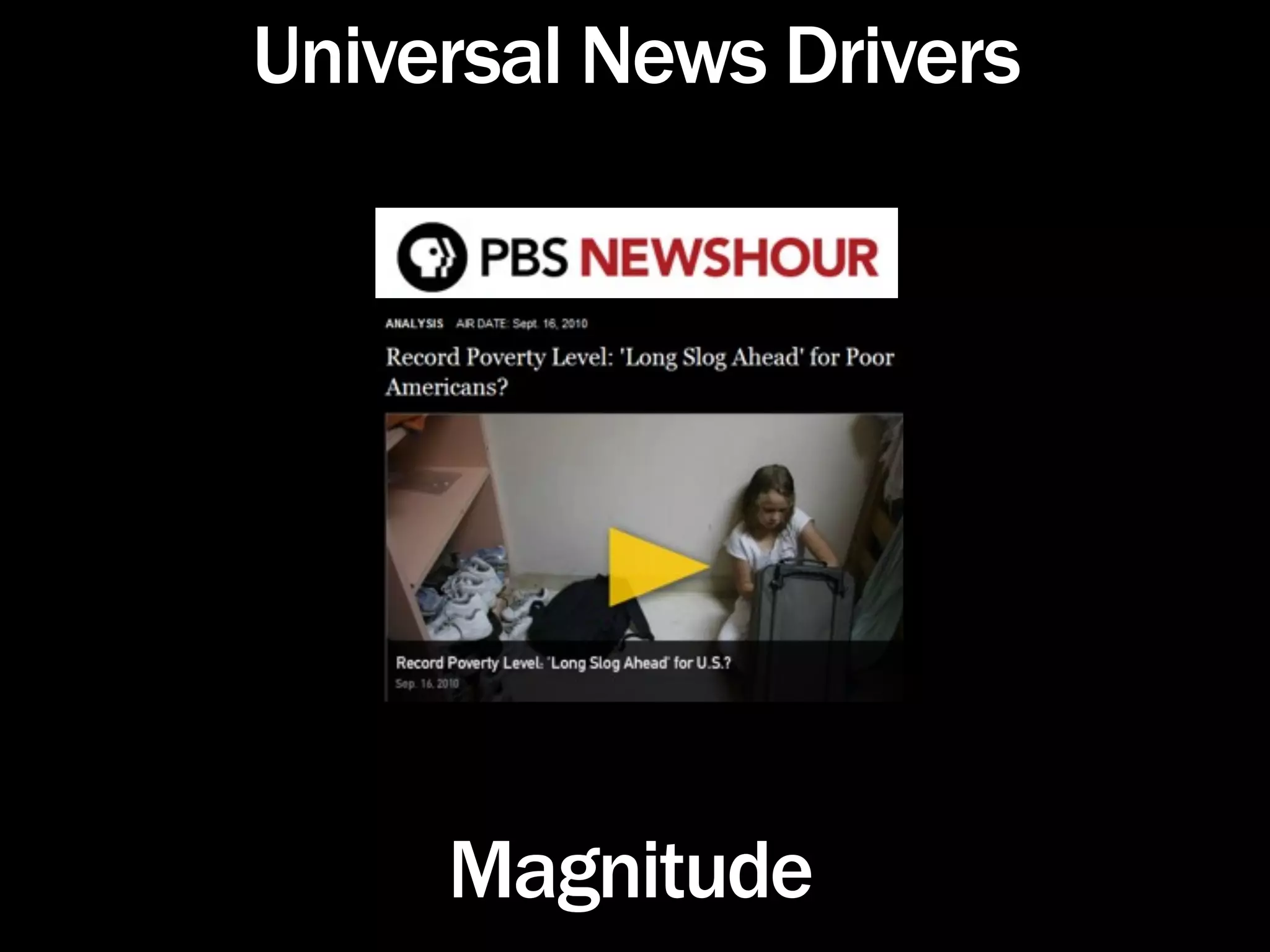 Universal News Drivers




     Magnitude
 