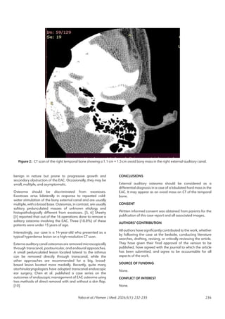 Osteoma of the External Auditory Canal: A Case Report and Review of ...