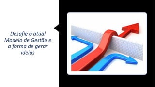 Desafie o atual
Modelo de Gestão e
a forma de gerar
ideias
 