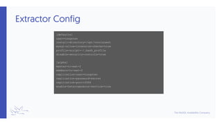 Extractor Config
[defaults]
user=tungsten
install-directory=/opt/continuent
mysql-allow-intensive-checks=true
profile-script=~/.bash_profile
disable-security-controls=true
[alpha]
master=tr-ext-2
members=tr-ext-2
replication-user=tungsten
replication-password=secret
replication-port=3306
enable-heterogeneous-service=true
 