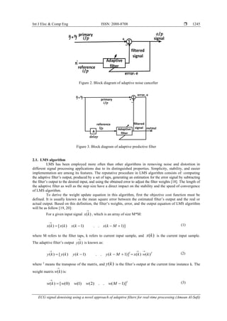 ECG signal denoising using a novel approach of adaptive filters for ...