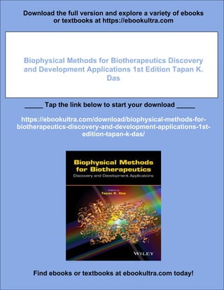 Biophysical Methods for Biotherapeutics Discovery and Development ...