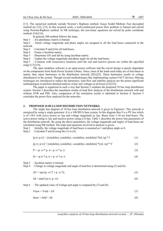 Load flow analysis of 10 bus loop distribution network excited by a ...