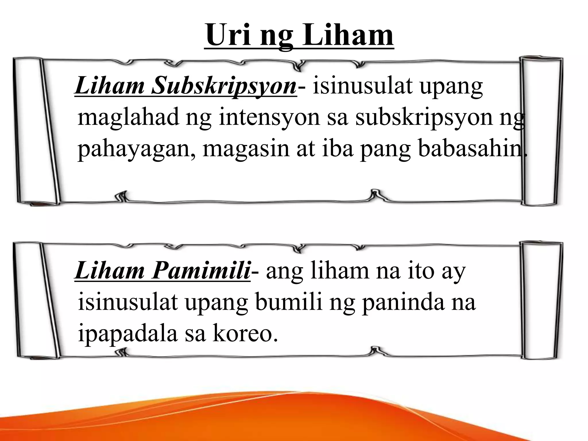 Liham Sticker liham-pangnegosyo-ppt | PPT
