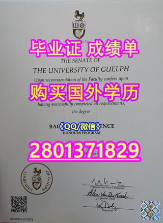 #全套原版1:1精仿U of G学位证成绩单