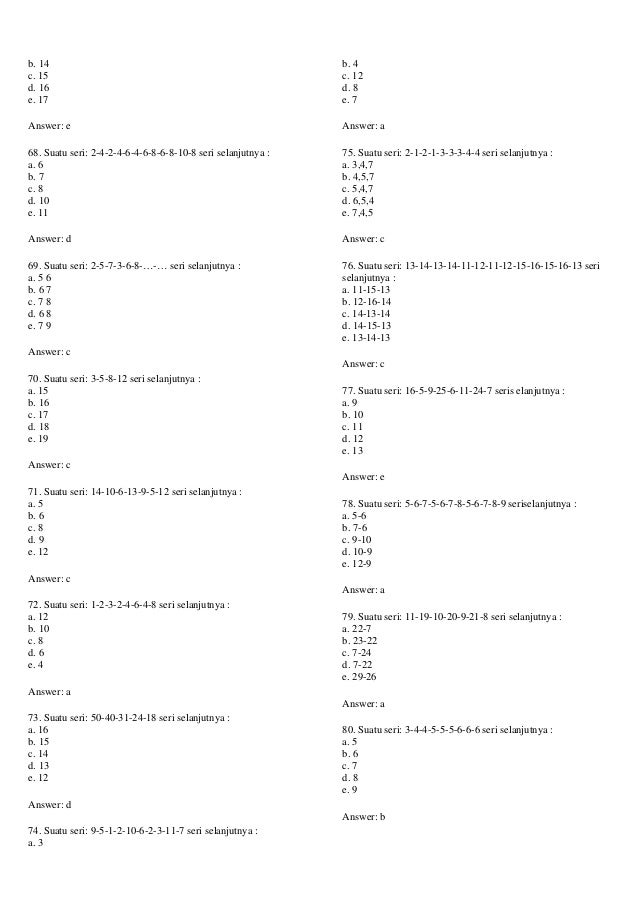 Contoh Soal Tpa 2015