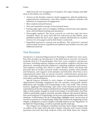 Introduction to Industrial and Organizational Psychology 6th Edition ...