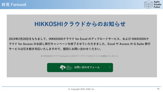 © Copyright 2020, ESM, Inc.
終焉 Farewell
14
 