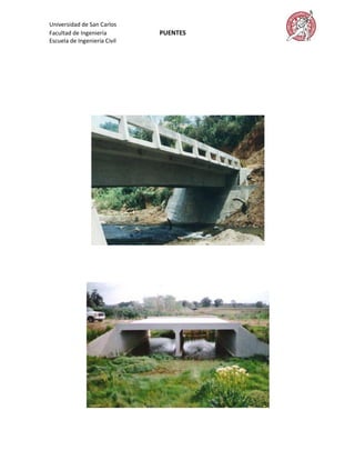 Universidad de San Carlos
Facultad de Ingeniería        PUENTES
Escuela de Ingeniería Civil
 