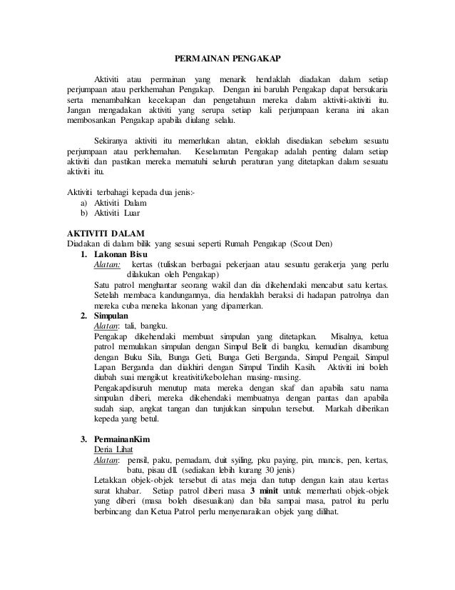 35449609 Contoh Permainan Aktiviti Pengakap