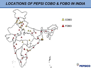 LOCATIONS OF PEPSI COBO & FOBO IN INDIA
COBOCOBO
FOBOFOBO
 