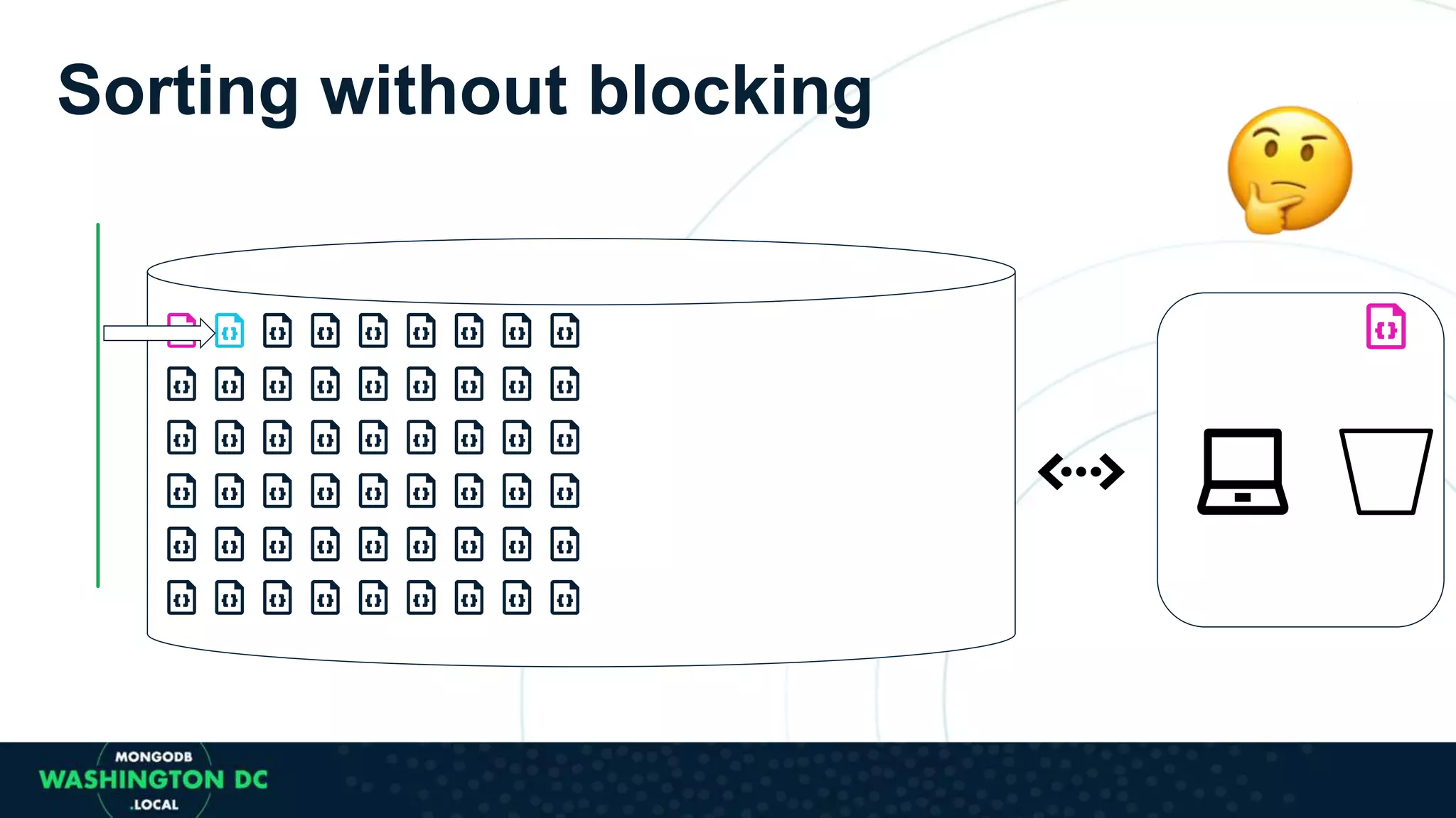 Sorting without blocking
 