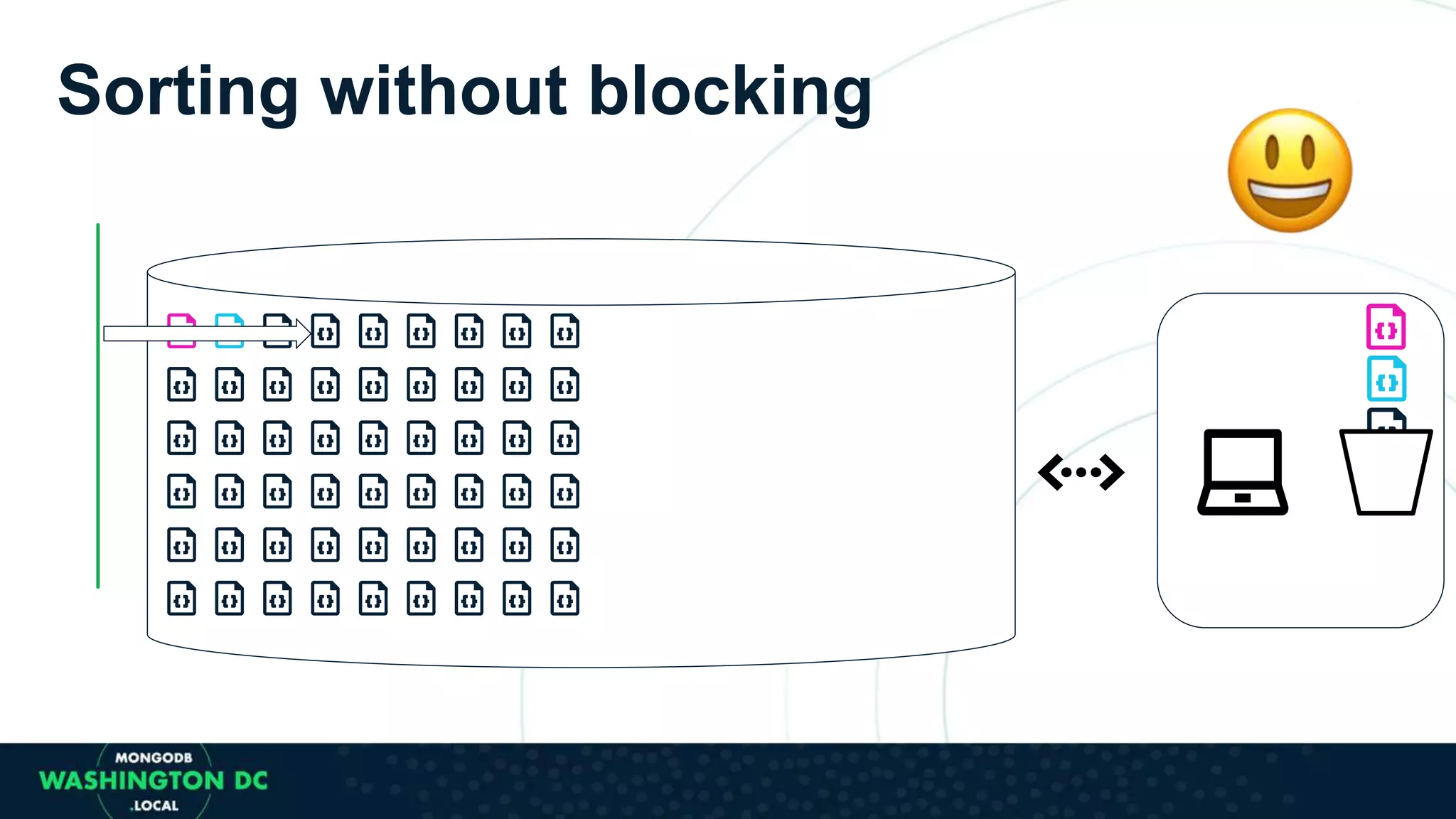Sorting without blocking
 