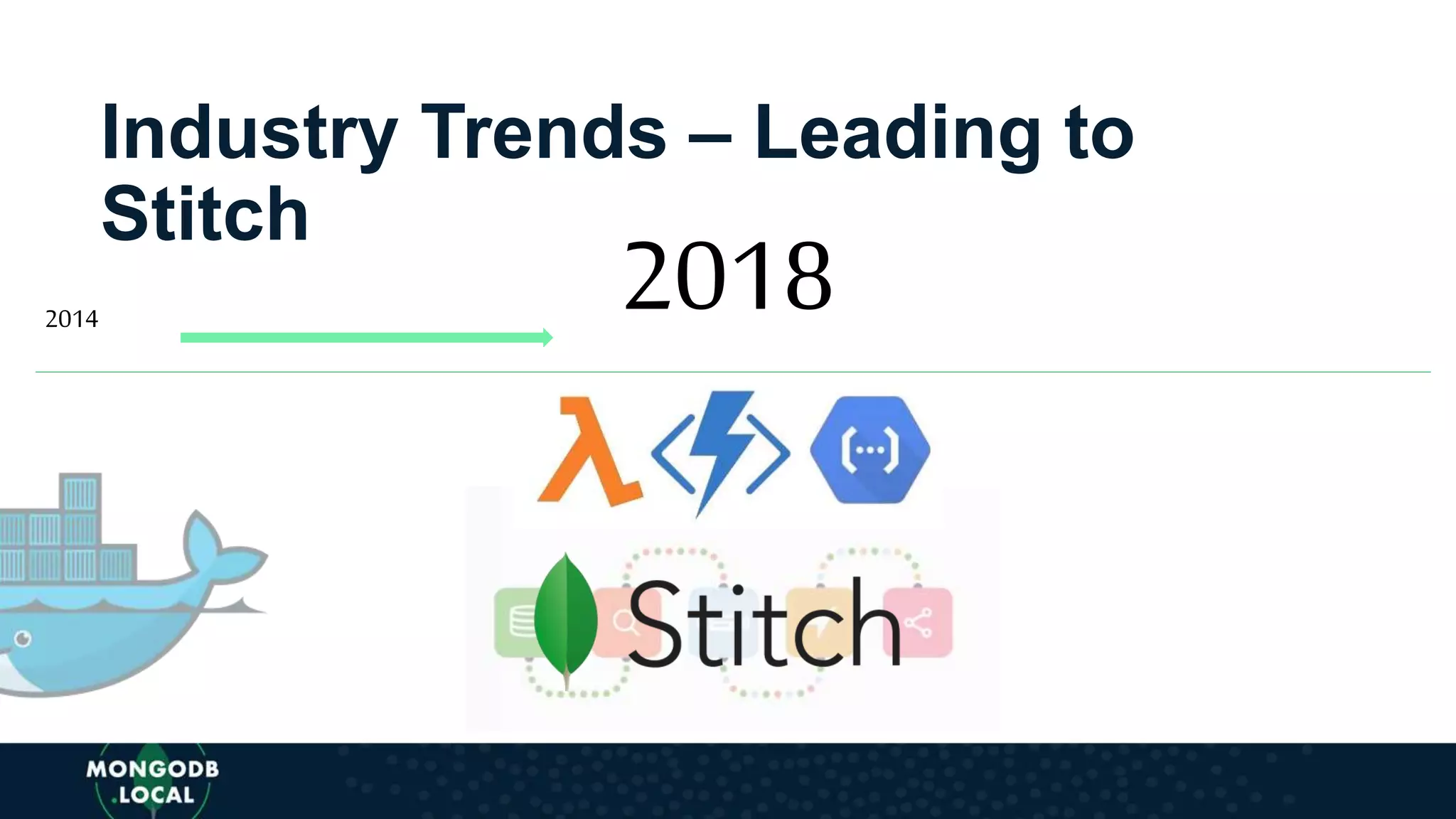 Industry Trends – Leading to
Stitch
20182014
 