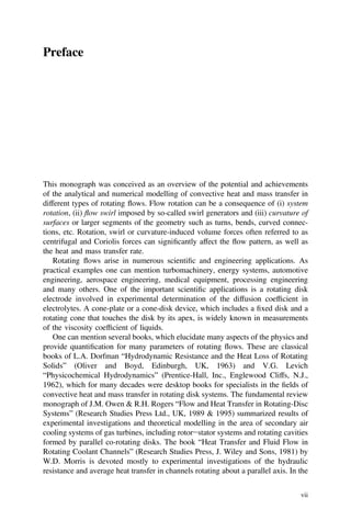 Modelling of Convective Heat and Mass Transfer in Rotating Flows 1st ...